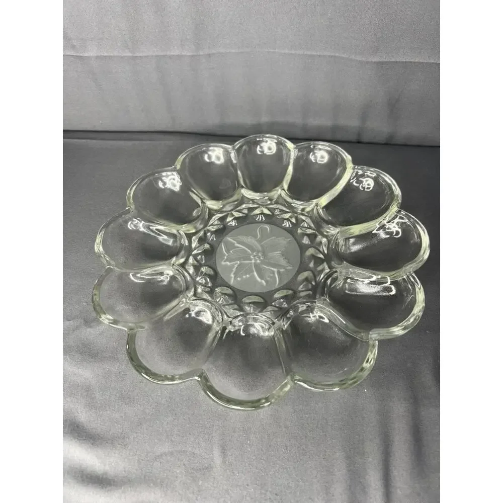 Vintage Princess House Deviled Egg Tray Floral Excellent